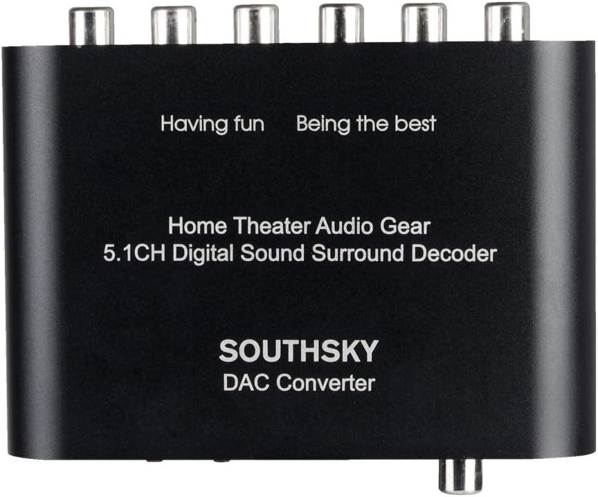 SOUTHSKY 5.1 Audio Rush Digital Sound Decoder Converter - Optical SPDIF/ Coaxial to 5.1CH Analog Audio (6RCA Output) - Image 3