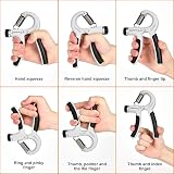 Vicloon Adjustable Hand Grip Exerciser 2 Pcs 10-50 kg Steel Spring Grey view 3