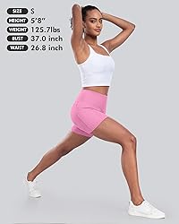 CHRLEISURE Womens Biker Yoga Shorts with