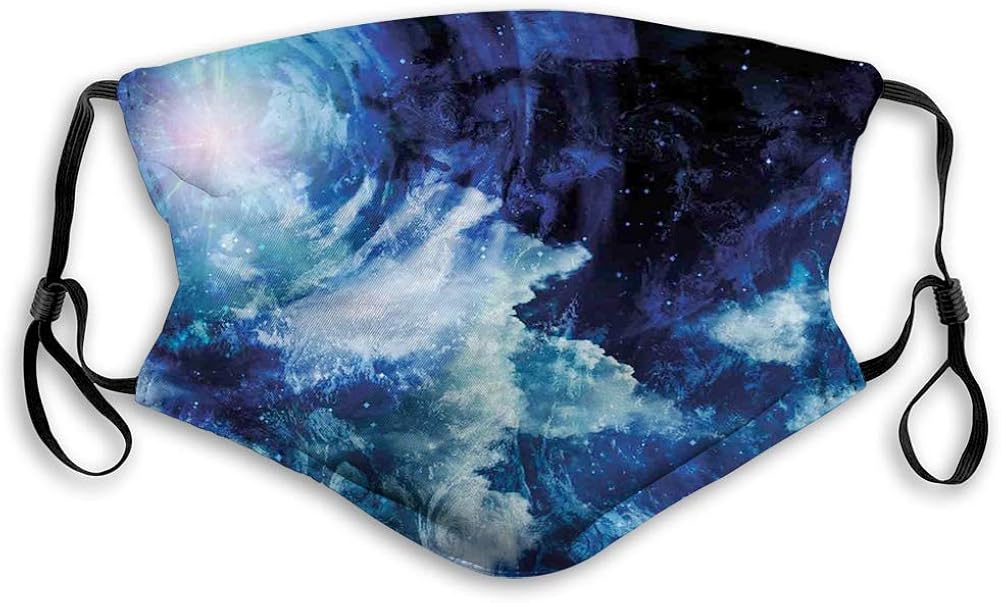 Amazon.com: Comfortable Printed Mask,Galaxy, Starry Night Nebula Cloud Celestial Theme Image ...