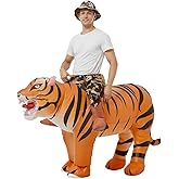 GOOSH Inflatable Tiger Costume for Adult Halloween Costume Women Man Funny Blow up Costume for Halloween Party Cosplay