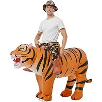 Amazon.com: GOOSH Inflatable Tiger Costume for Adult Halloween ...