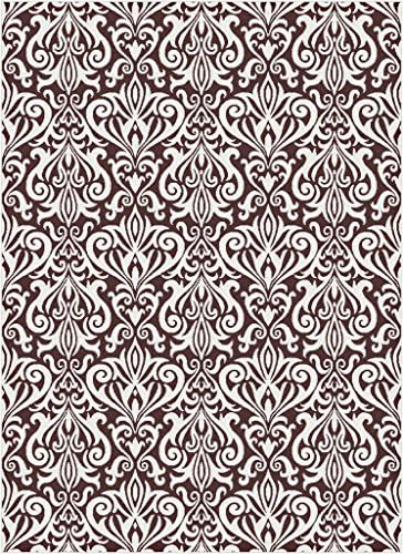 Contemporary Castle 1098 Brown and White Area Rug
