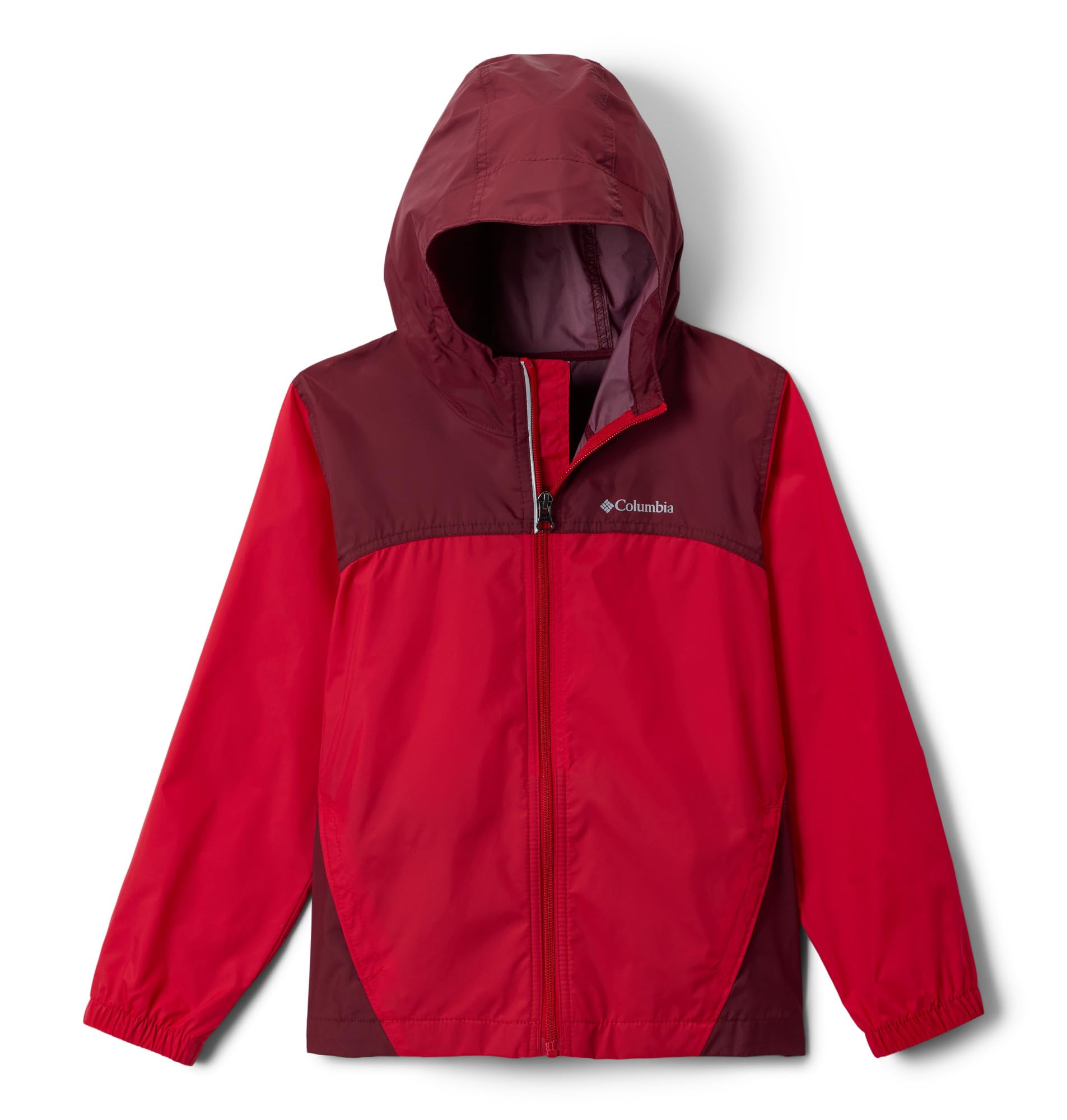 Columbia Youth Glennaker Rain Jacket, Mountain Red/Rich Wine, 4T Image