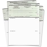 Custom Computer Checks on Top &ndash; QuickBooks Compatible Laser &amp; Inkjet Business Checks, Green, 250 Checks, 8.5" x 11"