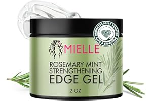 Mielle Organics Rosemary & Mint Edge Control Gel - Strong Hold Hair & Edge Gel for Women & Men - Infused with Biotin, Coconut & Babassu Oil to Encourage Longer, Healthier Hair (2 Fl Oz)