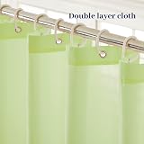 Furlinic Shower Curtain Anti Mould Waterproof Polyester 100x200 cm Yellow view 3