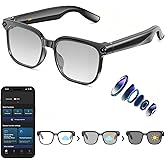 Osawalla AI Smart Glasses with Camera, 1080P EIS Video, Bluetooth Music | 8MP Camera Glasses, Real-Time Translation, AI Voice Assistant, Object Recognition, Music &amp; Calls, Photochromic Lenses