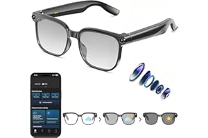 AI Smart Glasses with Camera,8MP Camera Glasses,1080P Anti-Shake Video Recording, Real Time Translation,AI Voice Assistant,Object Recognition,Bluetooth Sunglasses for Men Women(Photochromic Lenses)4.3 out of 5 stars 72$84.99