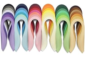 SOCLAAY 5040 Strips Quilling Paper Set 54cm (21inch) Length 42 Color Complete Quilling Strips Supply (5mm Width)
