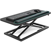 Adjustable Keyboard Riser for Desk with Wrist Rest Keyboard and Mouse Stand | 26 in Standing Keyboard Lifter Tray,Ergonomic Sit Stand Workstations for Desktop,Adjustable 5 Gear Heights Laptop Desk Holder