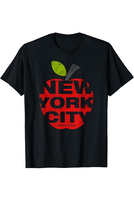 Amazon.com: New York City The Big Apple Graphic T-shirt, New