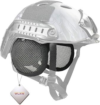 Cubierta Lateral De Malla Metalica Wlxw Para Pistolas De Aire Militares Tacticas Con Protectores Auditivos Para Cascos Rapidos Accesorios De Caza Para Exteriores Negro Tamano L Amazon Es Deportes Y Aire Libre