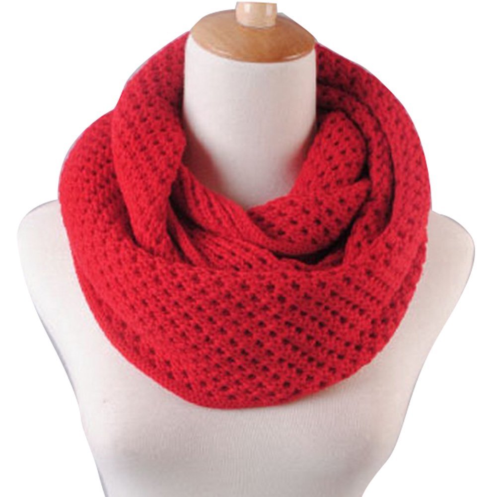 NSSTAR Winter Warm Weave Knitting Crochet Women Neck Warmer Infinity Scarves Loop