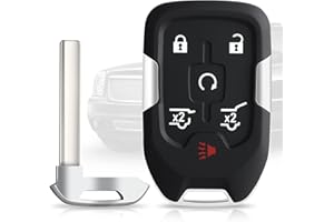 HelloAuto Key Fob for Gmc Yukon XL 2015-2020, Remote Key Fob for Chevy Tahoe, for Chevrolet Suburban Key Fob Replacement 6-Buttons Smart Key Fob Shell Cover (HYQ1AA )
