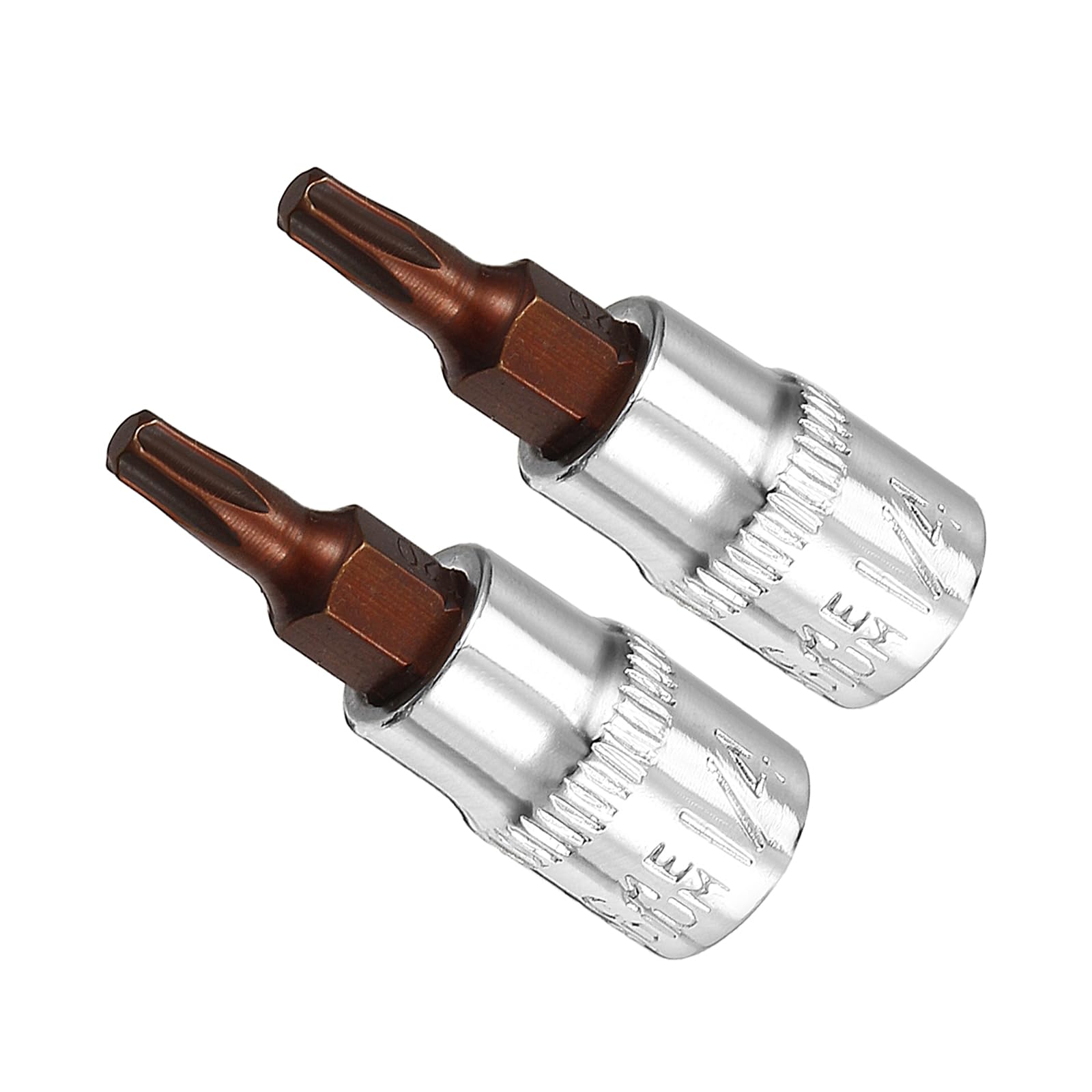 CoCud Torx Bit Socket, Metric T20 Bit 1/4-Inch Drive 1.5" Long, S2 Alloy Steel Heat Treated CR-V Socket - (Applications: for Fastener Application), 2-Pieces