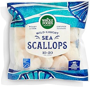 Whole Foods Market, Scallops Sea 10/20 Frozen Msc Value Pack, 12 Ounce