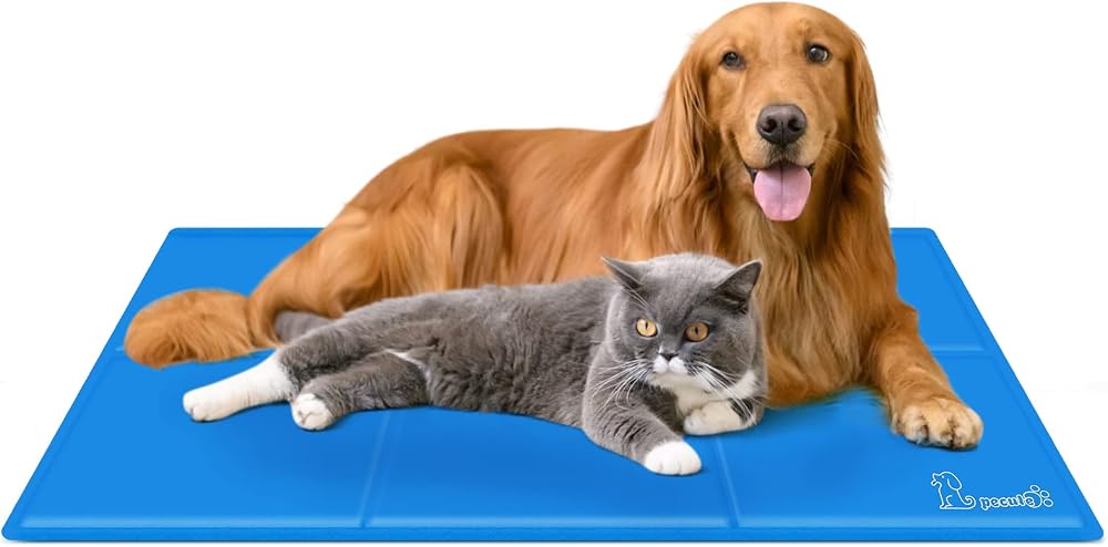 Pecute Dog Cooling Mat Extra Large 120x75cm Self Cooling Gel Pad Grey