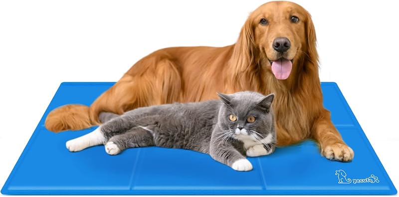 Pecute Dog Cooling Mat Extra Large 120x75cm Self Cooling Gel Pad Grey