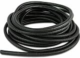 SKYPRO Split Loom Tubing 10mm Inner Black Corrugated 3m view 1