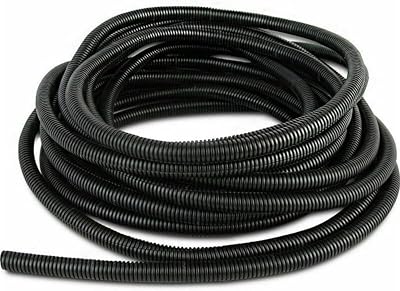 SKYPRO Split Loom Tubing 10mm Inner Black Corrugated 3m