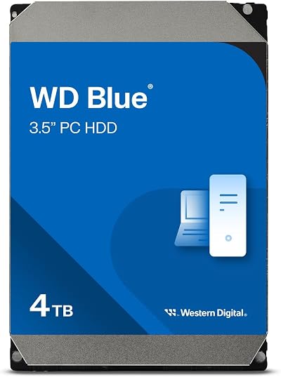WD Blue 4TB 3.5" Internal HDD 5400 RPM SATA 6 Gb/s 256MB Cache 2 Year Warranty