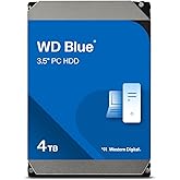 Western Digital 4TB WD Blue PC Internal Hard Drive HDD - 5400 RPM, SATA 6 Gb/s, 256 MB Cache, 3.5" - WD40EZAX