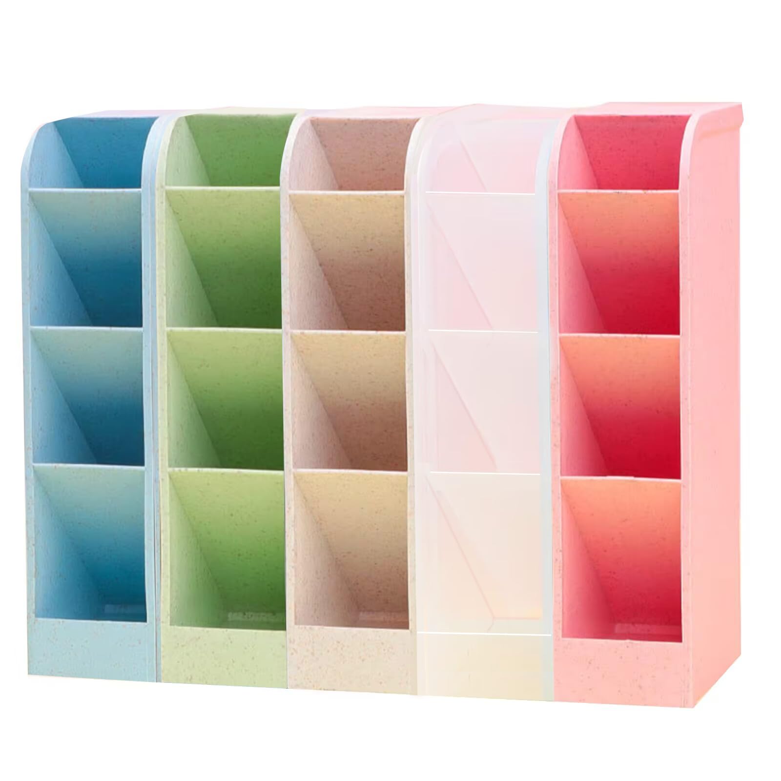 Desk Supplies Organiser, Lre Co. 5 Pcs Pen Holder Organizer Set, Multifunctional Desk Tidy Stationery Organiser Box for Home and School Supplies, Holder Storage for Underwear Socks Kitchen Lipstick