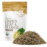Halo Naturals Organic Linden Leaf & Flower Cut & Sifted, 4 Ounces (Tilia europaea) USDA Certified | Resealable Pouch| Packaged in The USA