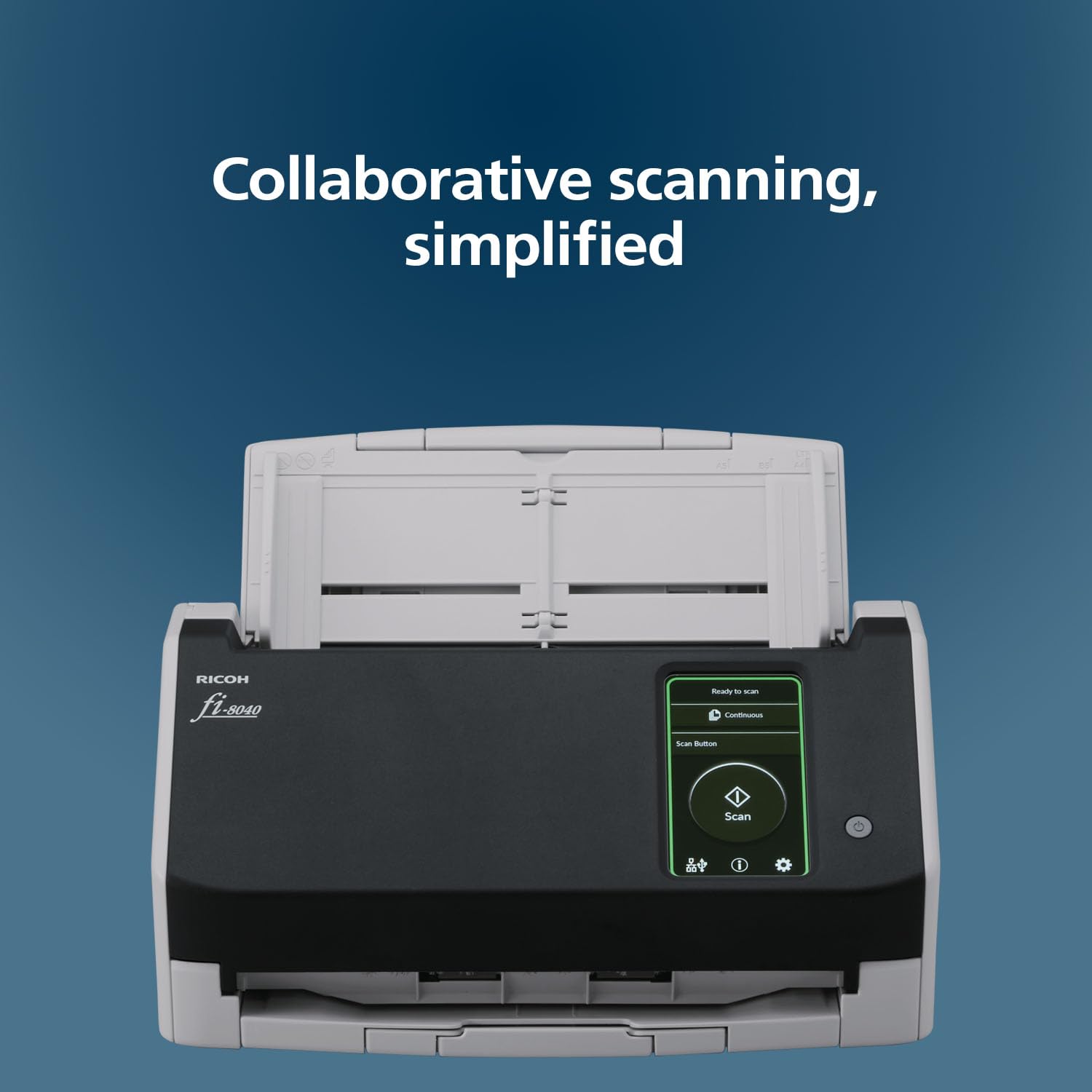 RICOH fi-8040 Fast Front Office & Desktop Document, Receipt, ID Card Scanner with 50 Page Auto Feeder and PC-Less DirectScan Capability