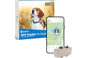 Tractive GPS Tracker & Health Monitoring for Dogs - Market Leading Pet GPS Location Tracker, Wellness & Escape Alerts, Waterproof, Works with Any Collar (Brown)