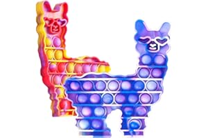 HOOFUN Fidget-POP-Toys-Llama Silicone Bubble Sensory, Alpaca Stress Anxiety Restless Reliever Decompression Squeeze Toy for Stressed, Fidgety and Autism, ASD, Autistic, ADHD Fidget 2 Pack for Girls