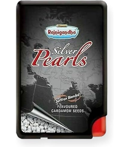 Amazon.com : Rajnigandha Silver Pearls Saffron Blended Flavored Cardamom  Seed Mouth Freshner : Grocery & Gourmet Food