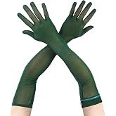 Luwint Mesh Sheer Long Gloves, Women Costume Party Opera Dress, Non-slip