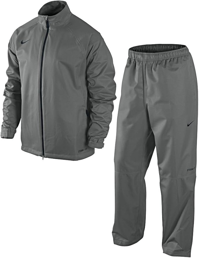 Nike Golf Men's StormFit Packable Rain Suit, Tumbled Grey, Large