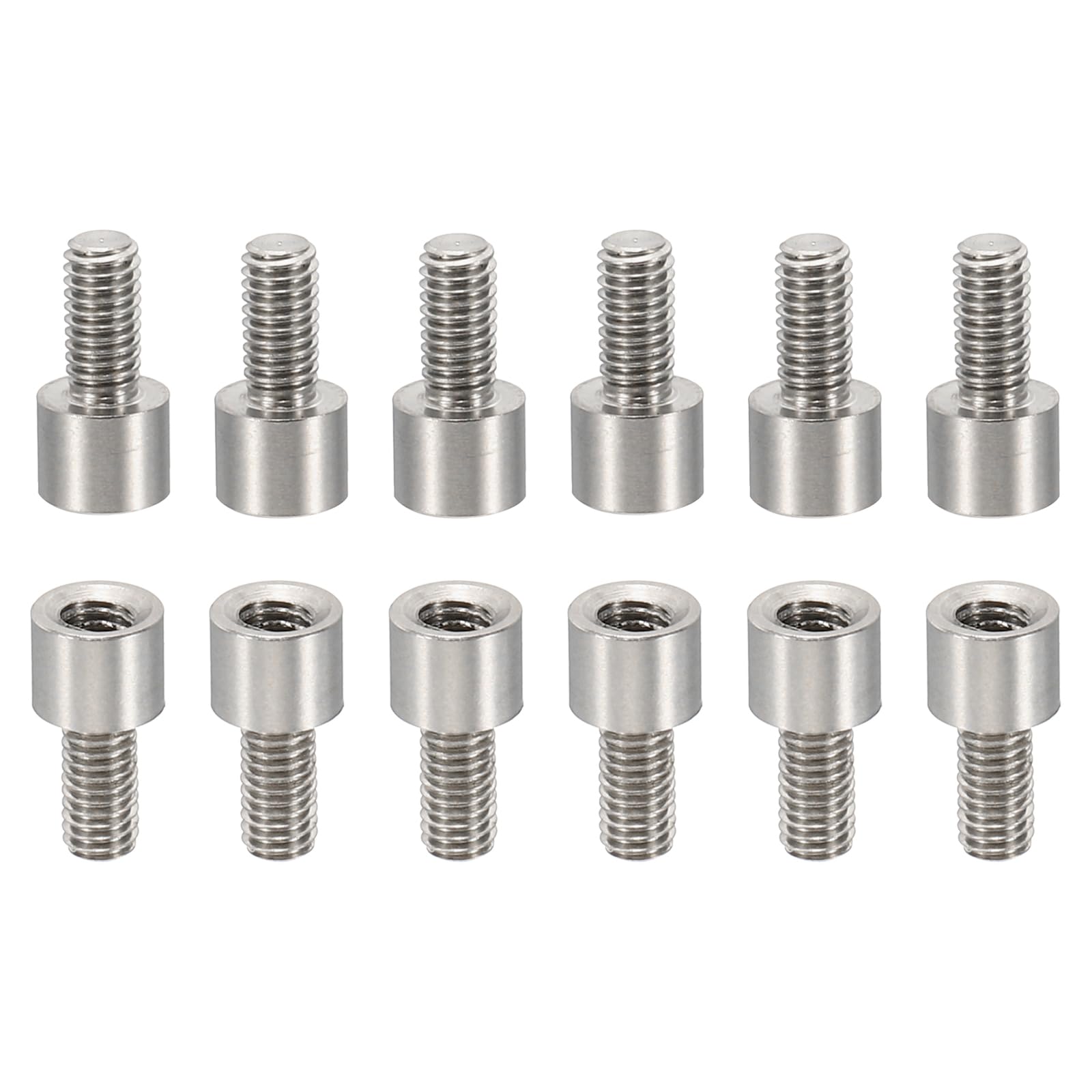 PATIKIL 24pcs M3 Standoffs, M3 4+6mm Spacer Standoffs Steel Threaded Standoffs Screws Kit 3mm ID 5mm OD Metric Male Female Thread Adapters for Circuit Board PCB RC Drones Motherboard — image 1