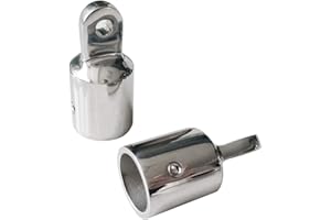 keehui Pair 316SS Heavy Duty7/8 ID Bimini Top Cap External Eye End Boat Fittings Marine Hardware, Fits 7/8" OD Round Tube