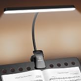 Glocusent Rechargeable Music Stand Light, 11.2&rdquo; Wide Clip On Piano Light | 57 LED,4000mAh 140Hrs,3 Colors &amp; 5 Brightness Piano Lamp for Sheet Music,Gifts for Musician/Piano Player/Orchestra/Rehearsal