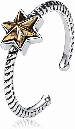 Amazon Nofade Silver ダビデの星 ヘキサグラム 六芒星 指輪 レディース フリーサイズ リング シルバー925 金属アレルギー お守り アクセサリー リング 通販