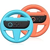 Uxilep Steering Wheels for Nintendo Switch 2 JoyCons, Racing Wheels for Mario Kart Wolrd 8 Deluxe,2 Pack Switch 2 Mario Kart Steering Wheel for Nintendo Switch 2 (2025) Accessories