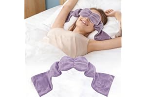 Weighted Sleep Mask for Side Sleepers, 100% Blackout Eye Mask for Sleeping, Breathable Cooling Eye Mask for Migraine Relief &
