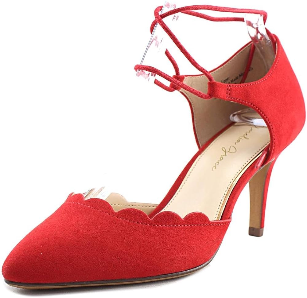 Amelia Grace Tennie Women Open Toe Canvas Red
