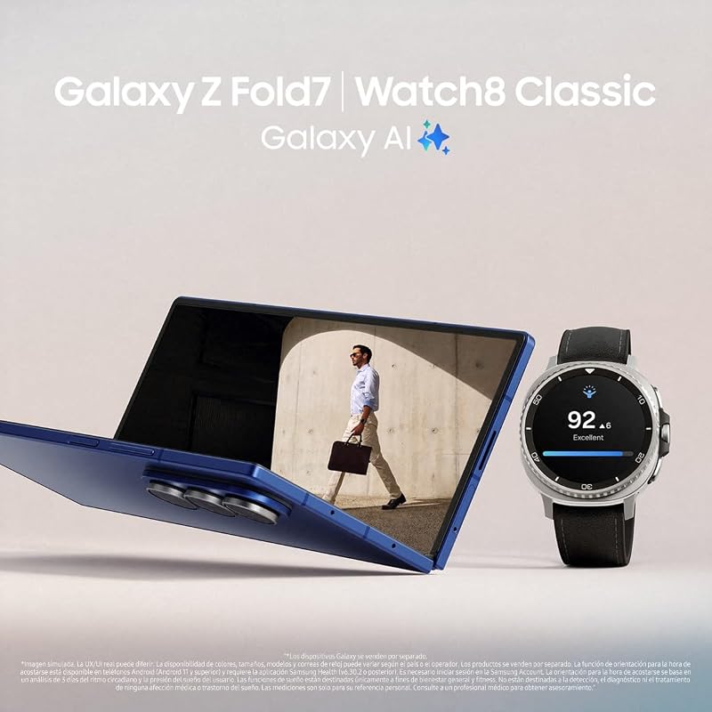 Galaxy Z Fold7 256GB - Galaxy AI, Ligero y Plegable, Pantalla Grande, Cámara 200MP, Memoria 12GB, Negro Oscuro, Garantía del Fabricante 3 Años + 1 año Extra (Versión Española) — foto 8 de 8