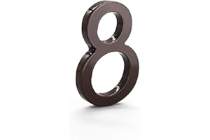 Montague Metal Products MHN-08-F-RB1-8 Solid Aluminum Modern Floating Address House Numbers, 8", Powder Coated Rubbed Bronze