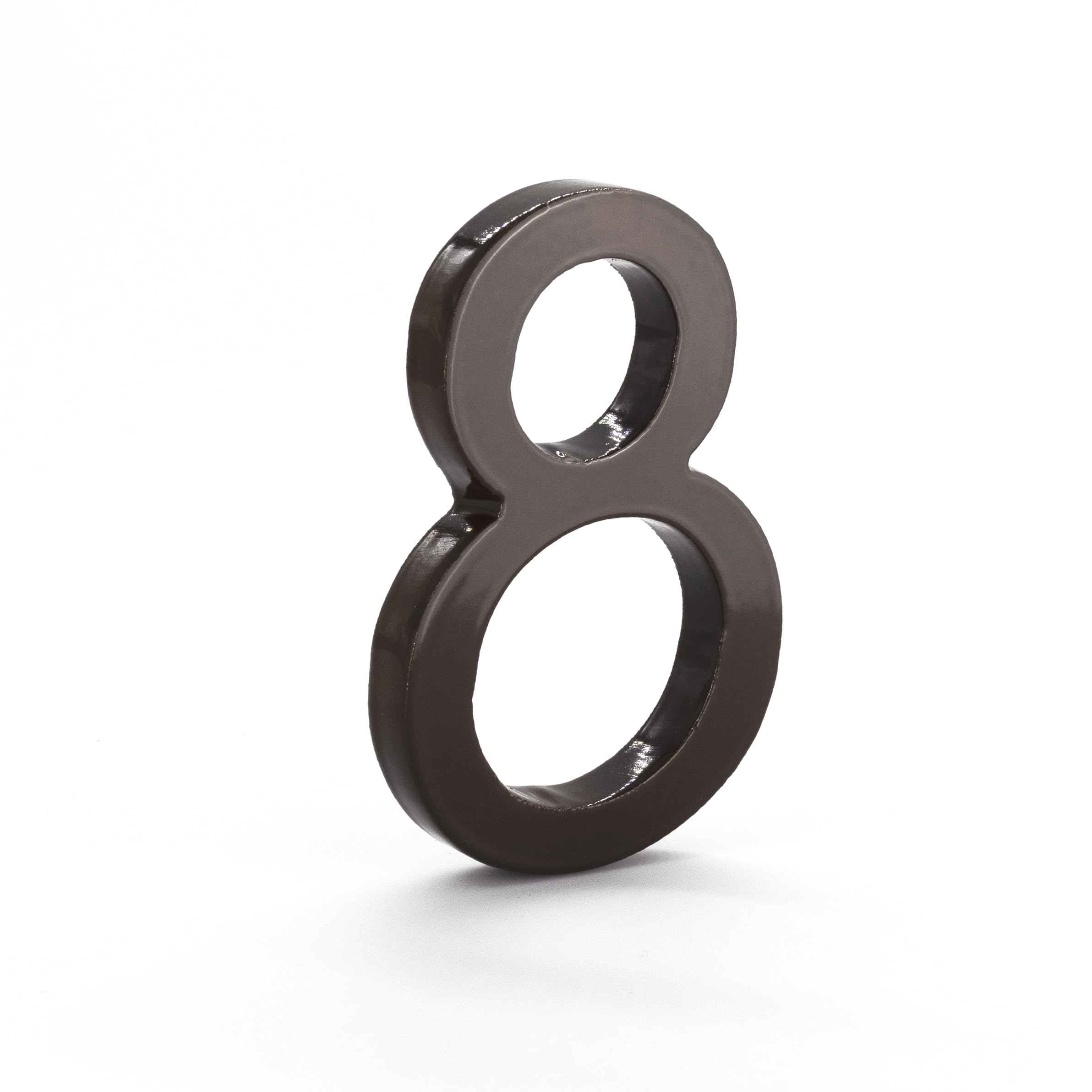 Montague Metal Products MHN-6-F-RB1-8 Solid Brushed Aluminum Modern Floating Address House Numbers, 6", Powder Coated Roman Bronze