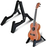 EASTROCK Adjustable Folding Ukulele Stand ABS Stand,Black | Portable Ukulele Instrument Stand for Violins Banjo &amp; Mandolin