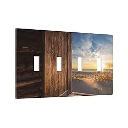 Sun Beach Grass Ocean Landscape Quad Toggle Wall