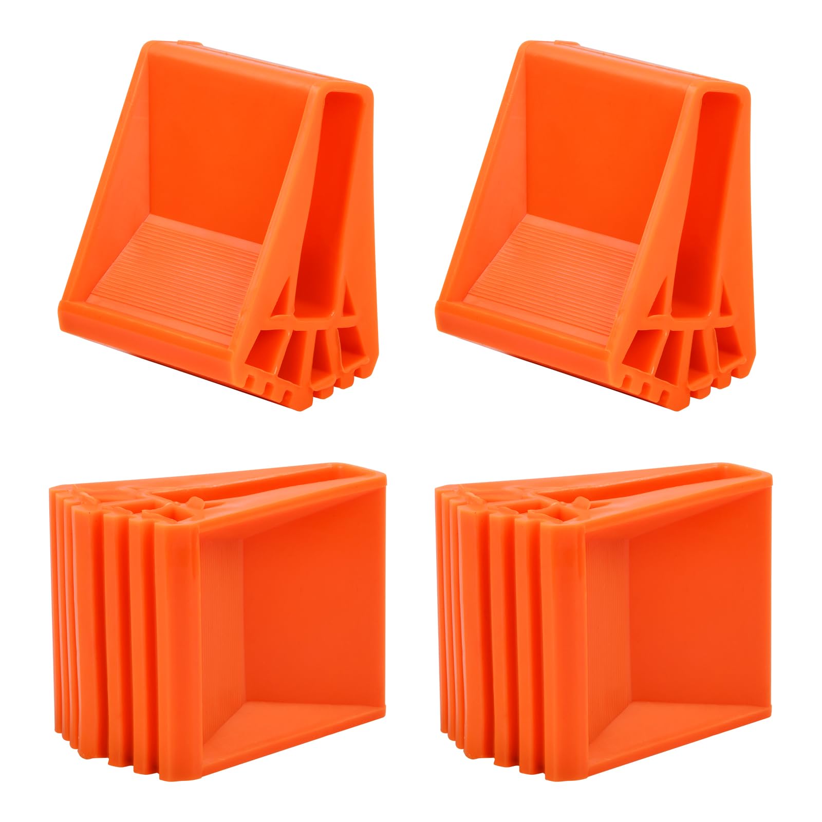 4 Pcs Ladder Feet Covers, Rubber Feet for Step Ladder, Ladder Feet Caps Replacement, Non-Slip Ladder Feet for Extension Ladder, Foot Pads Folding Ladder Accessory, Big Foot Ladder Mat (Orange)