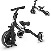 besrey 5 in 1 Toddler Bike for 1-4 Years Old Kids | Balance Bike, Birthday Gift and Toy for Boys and Girls, Toddler Tricycle, Adjustable Seat Height and Handlebar