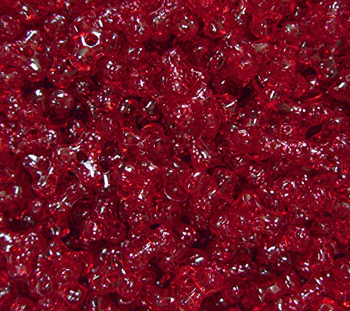 JOLLY STORE Crafts - Glitter Tri Beads, Easy-to-Use Reusable Jewelry Making Supplies for Art, Craft Decorations & More, 11 mm Bracelet Beads, Crafted in The USA, Ruby Sparkle, 500 pcs (Pack of 1)